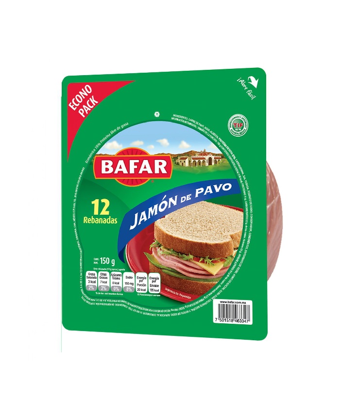 Jamón de Pavo Bafar 150 g