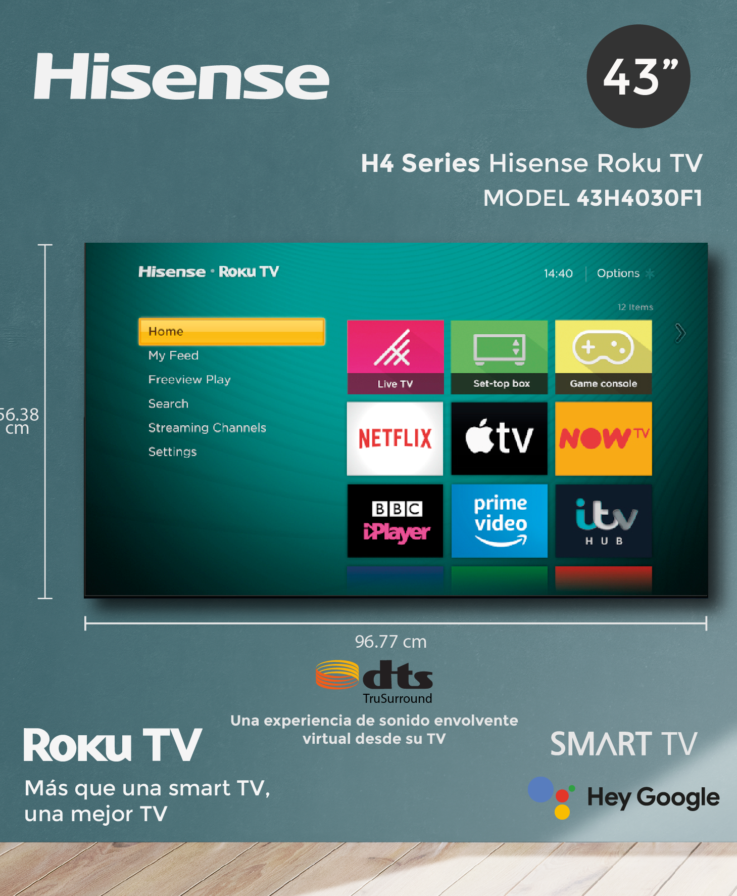 Hisense 43" - H4 Series Roku TV