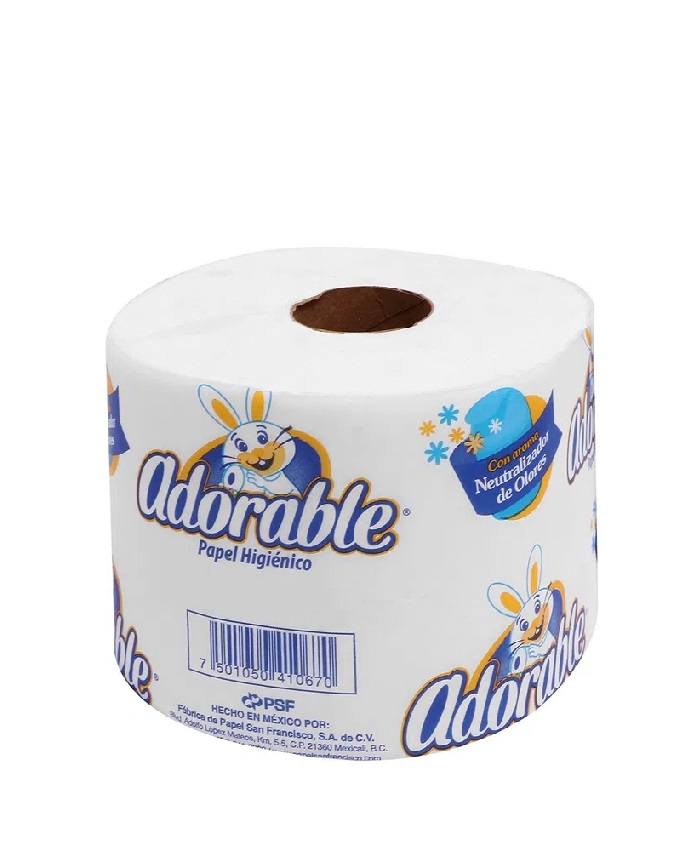 Papel Higiénico 400 Hojas Adorable 1 pza