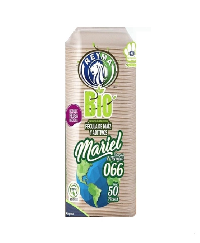 Charola 66 Biodegradable c/50 Pzas Mariel 1 Paq