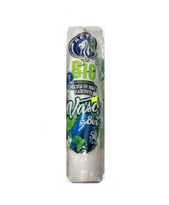 Vaso Plastico 8 Biodegradable C/50 Reyma 1 Paq