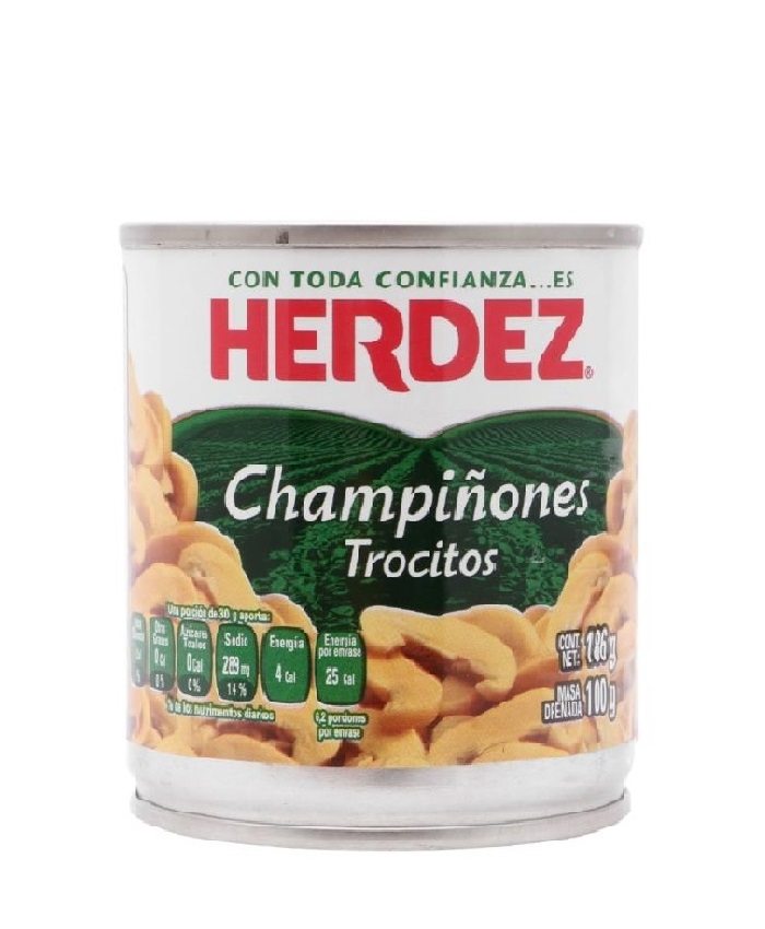 Champiñones en Trocitos Herdez 186 g