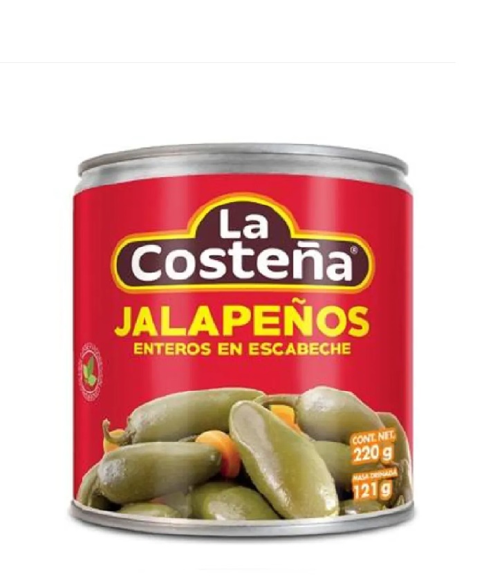 Chiles Jalapeños Enteros La Costeña 220 g