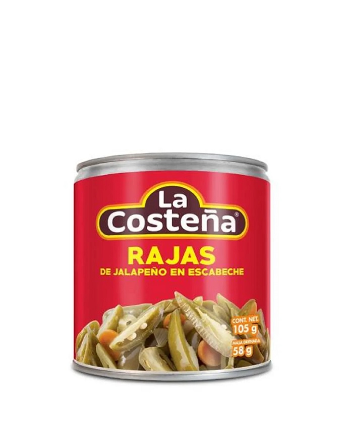 Chiles Jalapeños en Rajas La Costeña 105 g