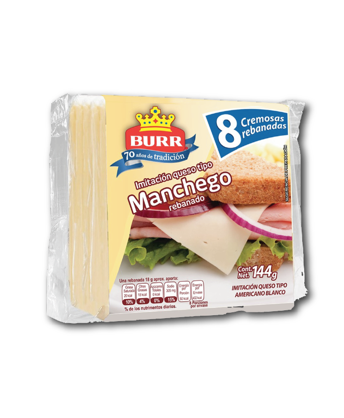 Queso Tipo Manchego 8 Reb. Burr 144 g
